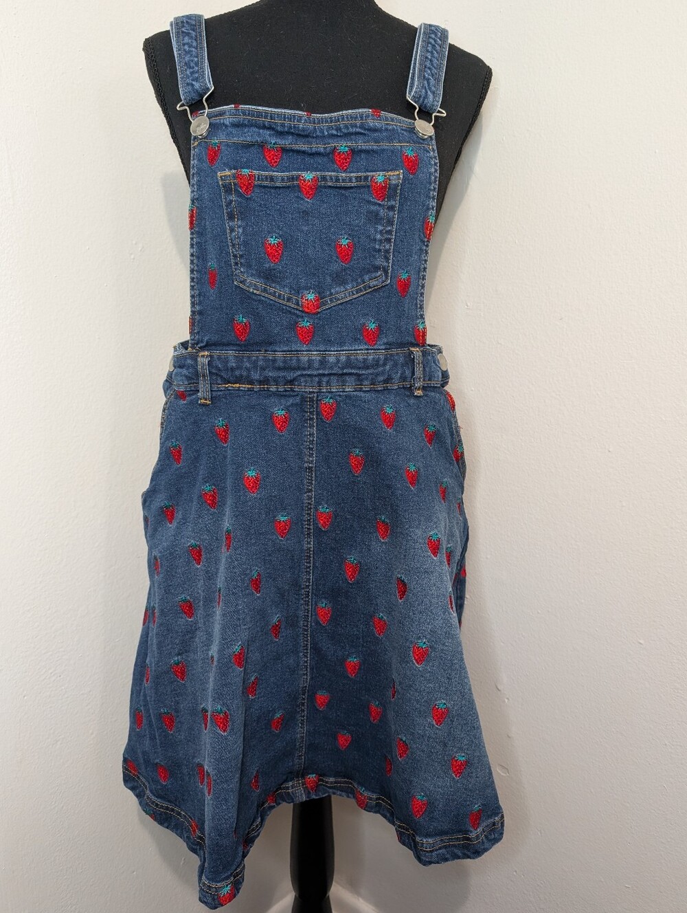 Hell Bunny Strawberry Mod Whimsigoth Playful Garden Retro Pinafore Dress XL